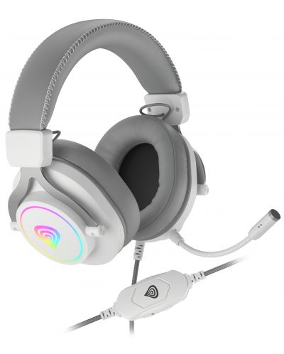 Гейминг слушалки Genesis - Neon 750 RGB, бели - 1