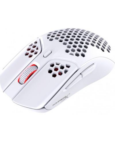 Гейминг мишка HyperX - Pulsefire Haste, оптична, безжична, бяла - 7