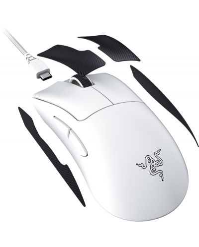 Гейминг мишка Razer - DeathAdder V3 Pro, оптична, безжична, бяла - 6