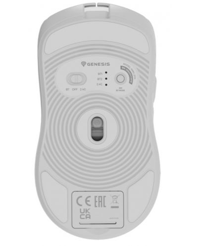 Гейминг мишка Genesis - Zircon 500, оптична, безжична, бяла - 9
