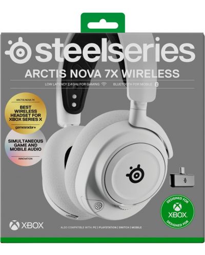 Гейминг слушалки SteelSeries - Arctis Nova 7X, безжични, бели - 5