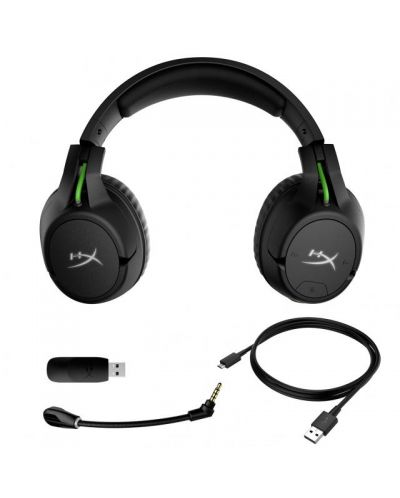 Гейминг слушалки HyperX - CloudX Flight, Xbox, черни/зелени - 4