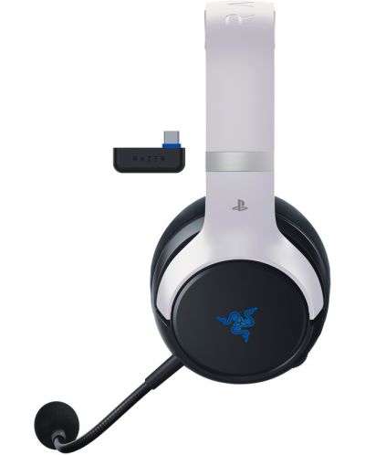 Гейминг слушалки Razer - Kaira, Playstation 5, черни/бели - 3