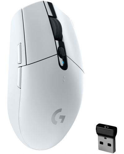 Гейминг мишка Logitech - G305 Lightspeed, оптична, бяла - 1