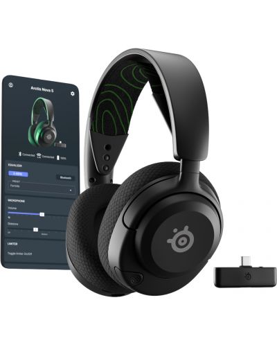 Гейминг слушалки SteelSeries - Arctis Nova 5X Wireless, безжични черни - 4