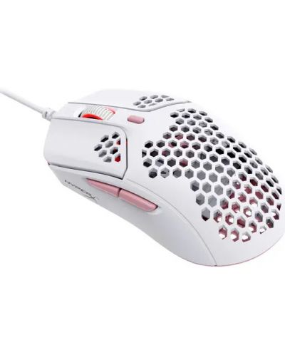 Гейминг мишка HyperX - Pulsefire Haste, оптична, бяла/розова - 2