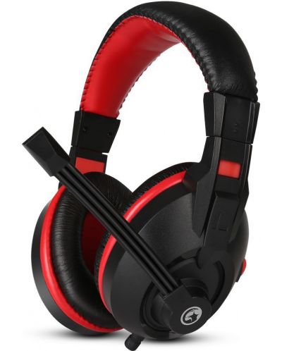 Гейминг слушалки Marvo - H8321, черни/червени - 1