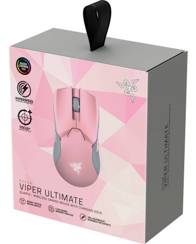 Гейминг мишка Razer - Viper Ultimate & Mouse Dock, оптична, розова - 5