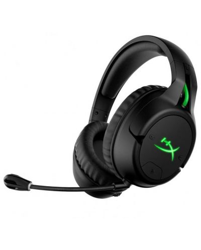 Гейминг слушалки HyperX - CloudX Flight, Xbox, черни/зелени - 1