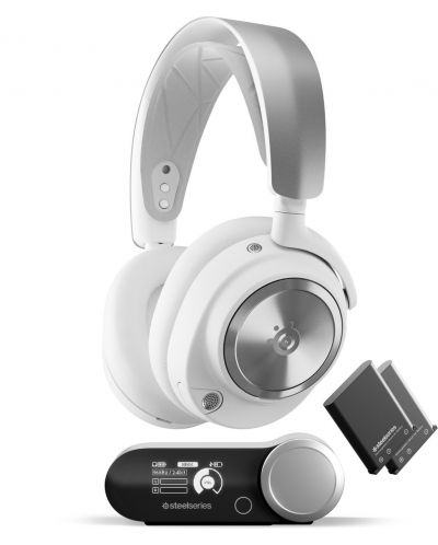 Гейминг слушалки SteelSeries - Arctis Nova Pro WL X, Xbox, безжични, бели - 1