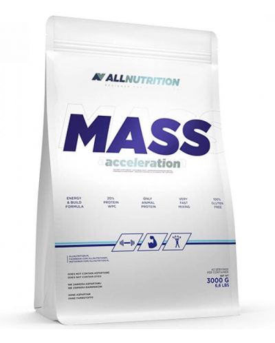 Mass Acceleration, strawberry, 3000 g, AllNutrition - 1