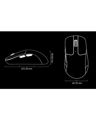 Гейминг мишка Keychron - M2, оптична, безжична, черна - 4