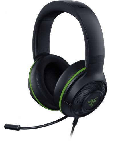 Гейминг слушалки Razer - Kraken X, Xbox, черни/зелени - 1