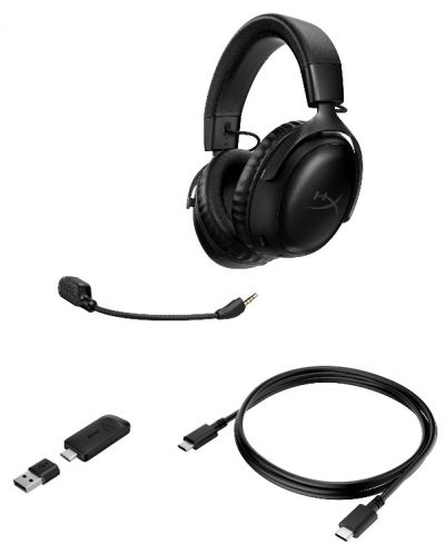 Гейминг слушалки HyperX - Cloud III, PC/PS5/PS4/Switch, безжични, черни - 7