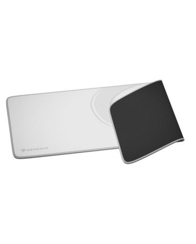 Гейминг подложка за мишка Genesis - Carbon 400, XXL, мека, бяла/сива - 4