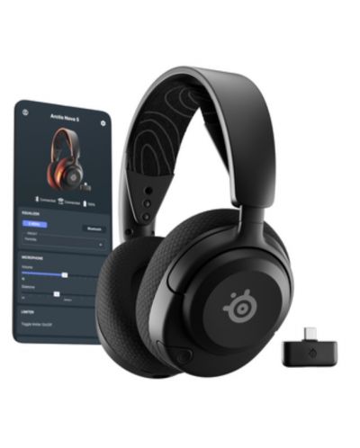 Гейминг слушалки SteelSeries - Arctis Nova 5, безжични, черни - 3