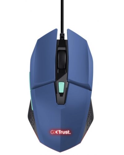Гейминг мишка Trust - GXT109 Felox, оптична, синя - 1