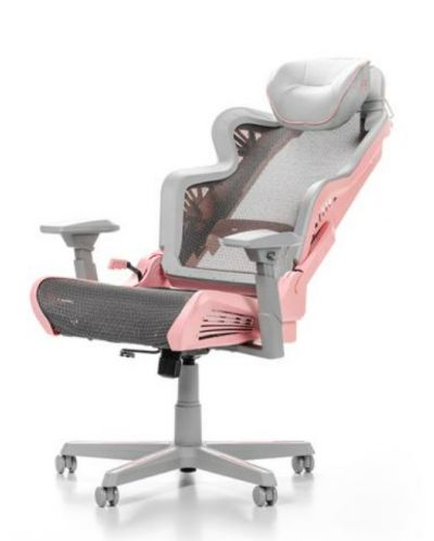 Гейминг стол DXRacer - AIR R1S-GPG, сив/розов - 6