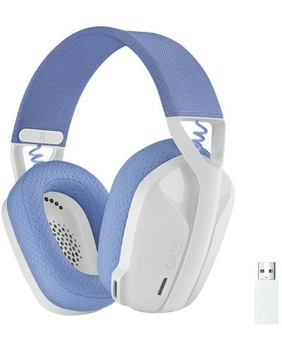 Гейминг слушалки Logitech - G435, безжични, бели - 1