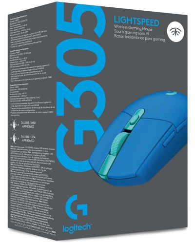 Гейминг мишка Logitech - G305 Lightspeed, оптична, синя - 11