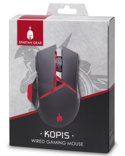 Гейминг мишка Spartan Gear - KOPIS, оптична, черна - 2