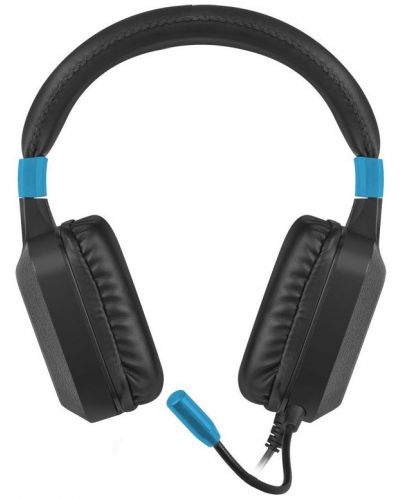 Гейминг слушалки Fury - Raptor, черни/сини - 2