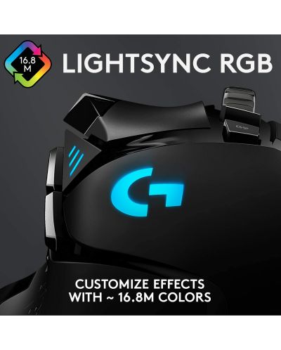 Гейминг мишка Logitech - G502 Hero, оптична, черна - 9