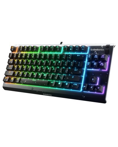 Гейминг клавиатура SteelSeries - Apex 3 TKL, RGB, US, черна - 4
