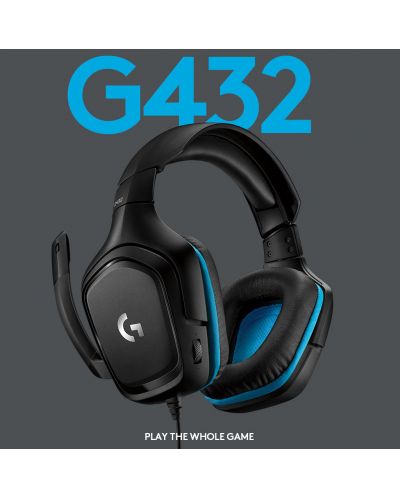 Гейминг слушалки Logitech - G432, черни - 2
