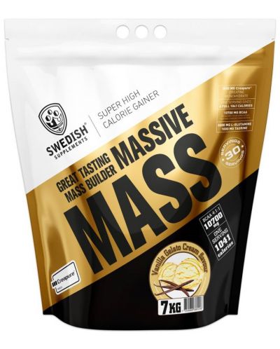 Massive Mass, ванилов сладолед, 7 kg, Swedish Supplements - 1