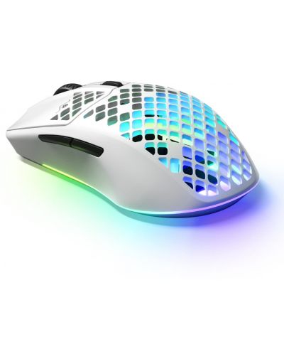 Гейминг мишка SteelSeries - Aerox 3 2022, оптична, безжична, бяла - 3