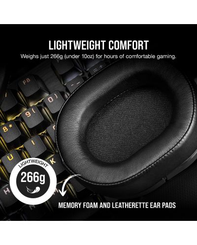 Гейминг слушалки Corsair - HS55, безжични, Carbon - 4