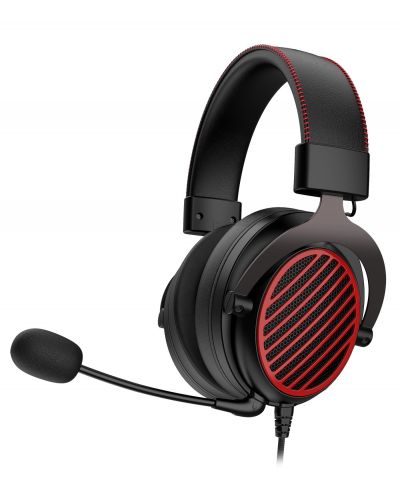 Гейминг слушалки Redragon - Luna H540, черни/червени - 1