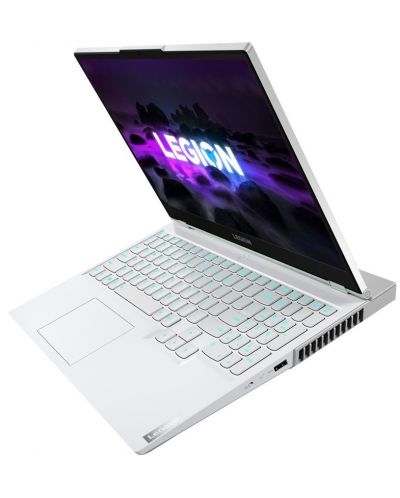 Гейминг лаптоп Lenovo - Legion 5, 15.6", i5, 120Hz, RTX3050, Stingray White - 6