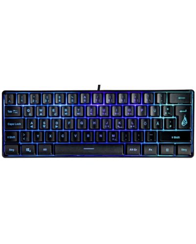 Гейминг клавиатура SureFire - KingPin X1 60%, RGB, черна - 1