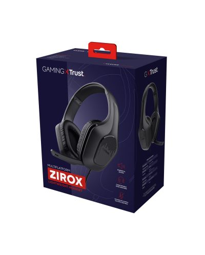 Гейминг слушалки Trust - GXT 415 Zirox, черни - 6