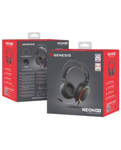Гейминг слушалки Genesis - Neon 613, черни - 7
