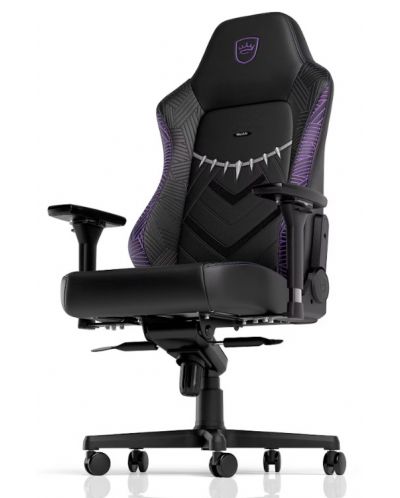 Гейминг стол noblechairs - HERO Black Panther Edition, черен/лилав - 7