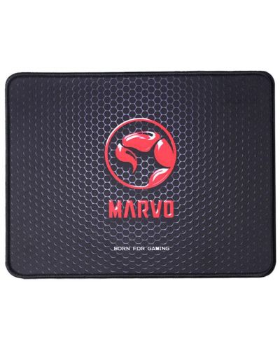 Гейминг подложка Marvo - G46, S, мека, черна/червена - 1