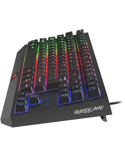 Гейминг клавиатура Fury - Hurricane TKL, LED, черна - 3