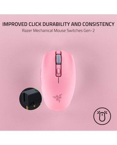 Гейминг мишка Razer - Orochi V2, оптична, безжична, розова - 5