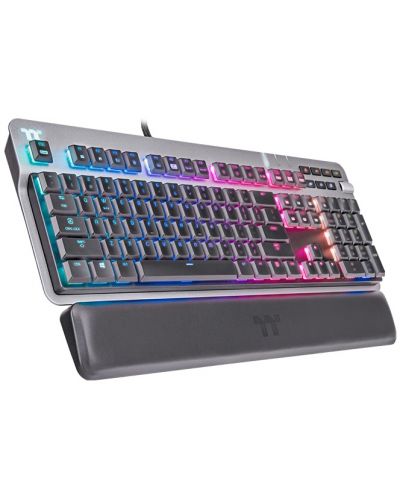 Гейминг клавиатура Thermaltake - ARGENT K6, Cherry MX Silver, RGB, сива - 1
