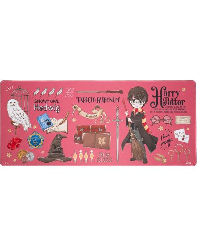 Гейминг подложка за мишка Erik - Harry Potter, XL, мека, розова - 1