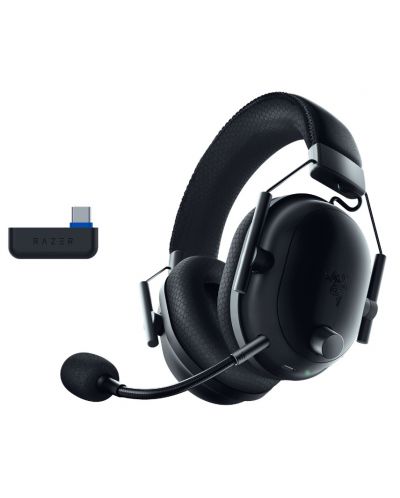 Гейминг слушалки Razer - BlackShark V2 Pro, PlayStation, безжични, черни - 1