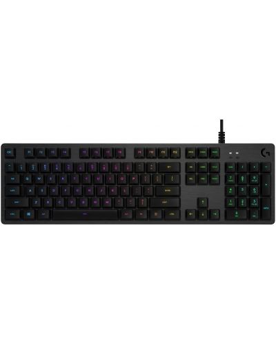 Механична клавиатура Logitech - G512 Carbon, GX Blue Clicky, RGB, черна - 5