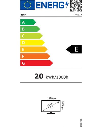 Гейминг монитор Acer - NITRO KG273BII, 27'', 75Hz, 1ms, FreeSync - 6