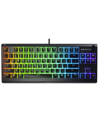 Гейминг клавиатура SteelSeries - Apex 3 TKL, RGB, US, черна - 1