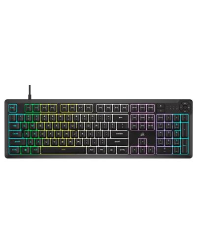Гейминг клавиатура Corsair - K55 CORE, RGB, черна - 1
