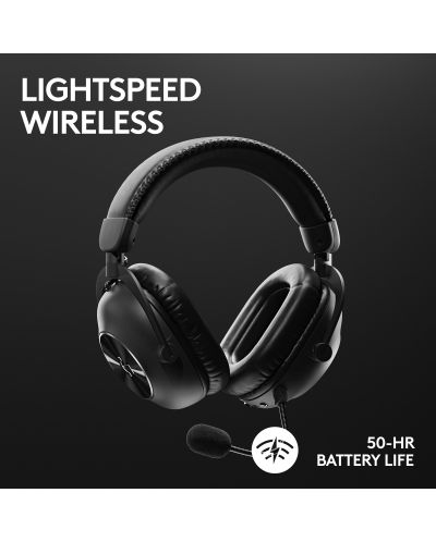 Гейминг слушалки Logitech - Pro X 2 Lightspeed, безжични, черни - 5