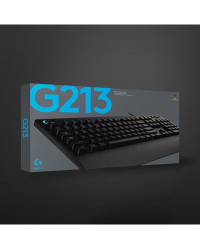 Гейминг клавиатура Logitech - G213 Prodigy, RGB, черна - 8